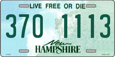 NH license plate 3701113