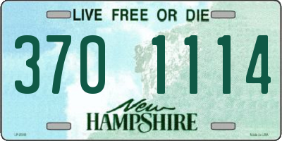 NH license plate 3701114