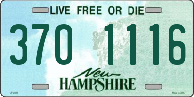 NH license plate 3701116
