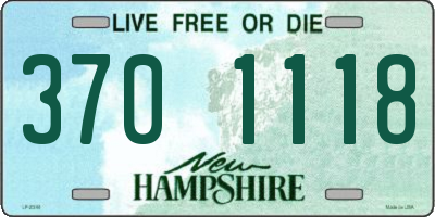 NH license plate 3701118