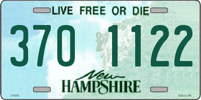 NH license plate 3701122