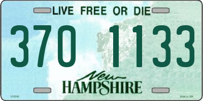 NH license plate 3701133