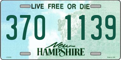 NH license plate 3701139