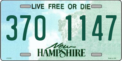 NH license plate 3701147