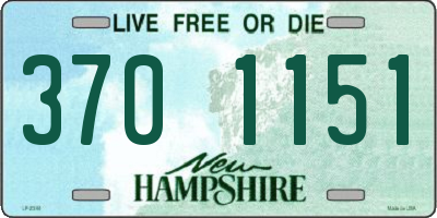 NH license plate 3701151