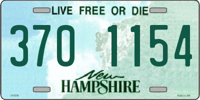 NH license plate 3701154