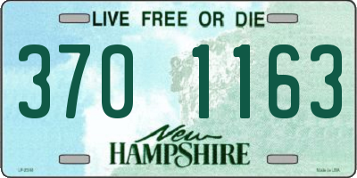 NH license plate 3701163