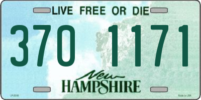 NH license plate 3701171