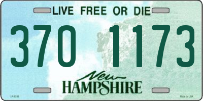 NH license plate 3701173