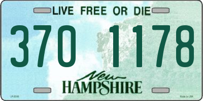 NH license plate 3701178