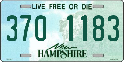NH license plate 3701183