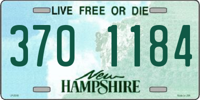 NH license plate 3701184