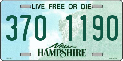 NH license plate 3701190