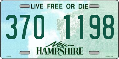 NH license plate 3701198