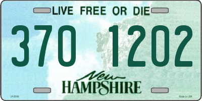NH license plate 3701202
