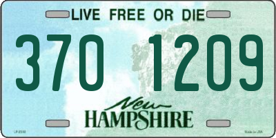 NH license plate 3701209