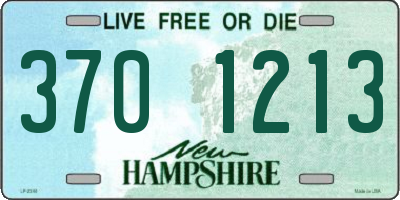 NH license plate 3701213