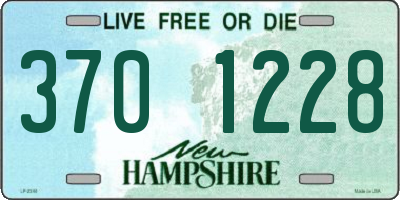 NH license plate 3701228