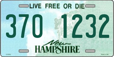 NH license plate 3701232
