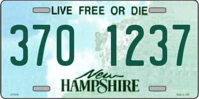 NH license plate 3701237