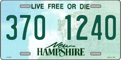 NH license plate 3701240
