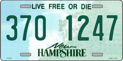 NH license plate 3701247