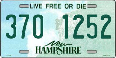 NH license plate 3701252