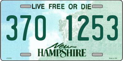 NH license plate 3701253
