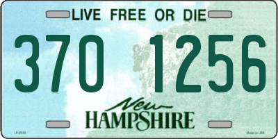 NH license plate 3701256