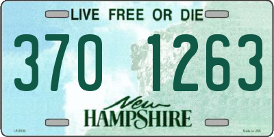 NH license plate 3701263