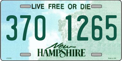 NH license plate 3701265
