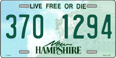 NH license plate 3701294