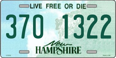 NH license plate 3701322