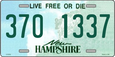 NH license plate 3701337