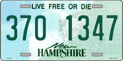 NH license plate 3701347