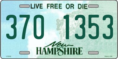 NH license plate 3701353