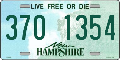 NH license plate 3701354