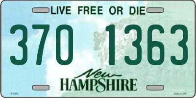 NH license plate 3701363