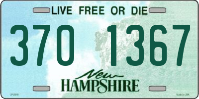 NH license plate 3701367