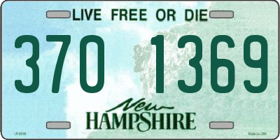 NH license plate 3701369