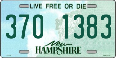 NH license plate 3701383