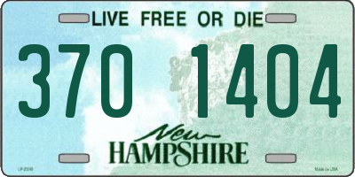 NH license plate 3701404