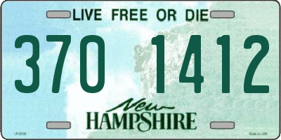 NH license plate 3701412