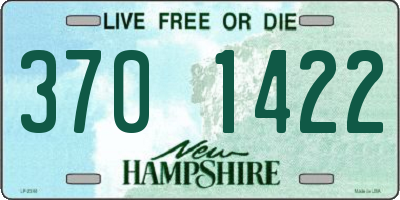 NH license plate 3701422