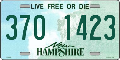 NH license plate 3701423