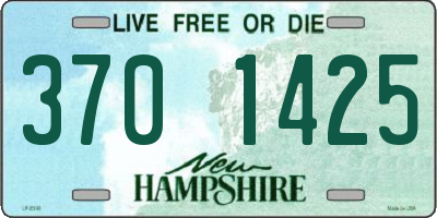 NH license plate 3701425