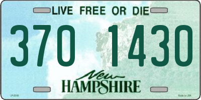 NH license plate 3701430