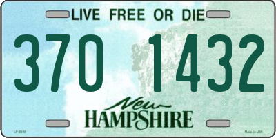 NH license plate 3701432