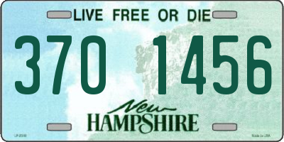 NH license plate 3701456