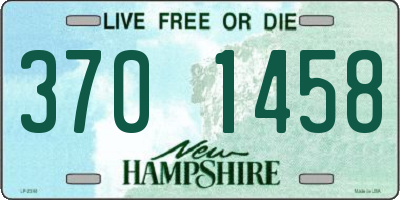 NH license plate 3701458